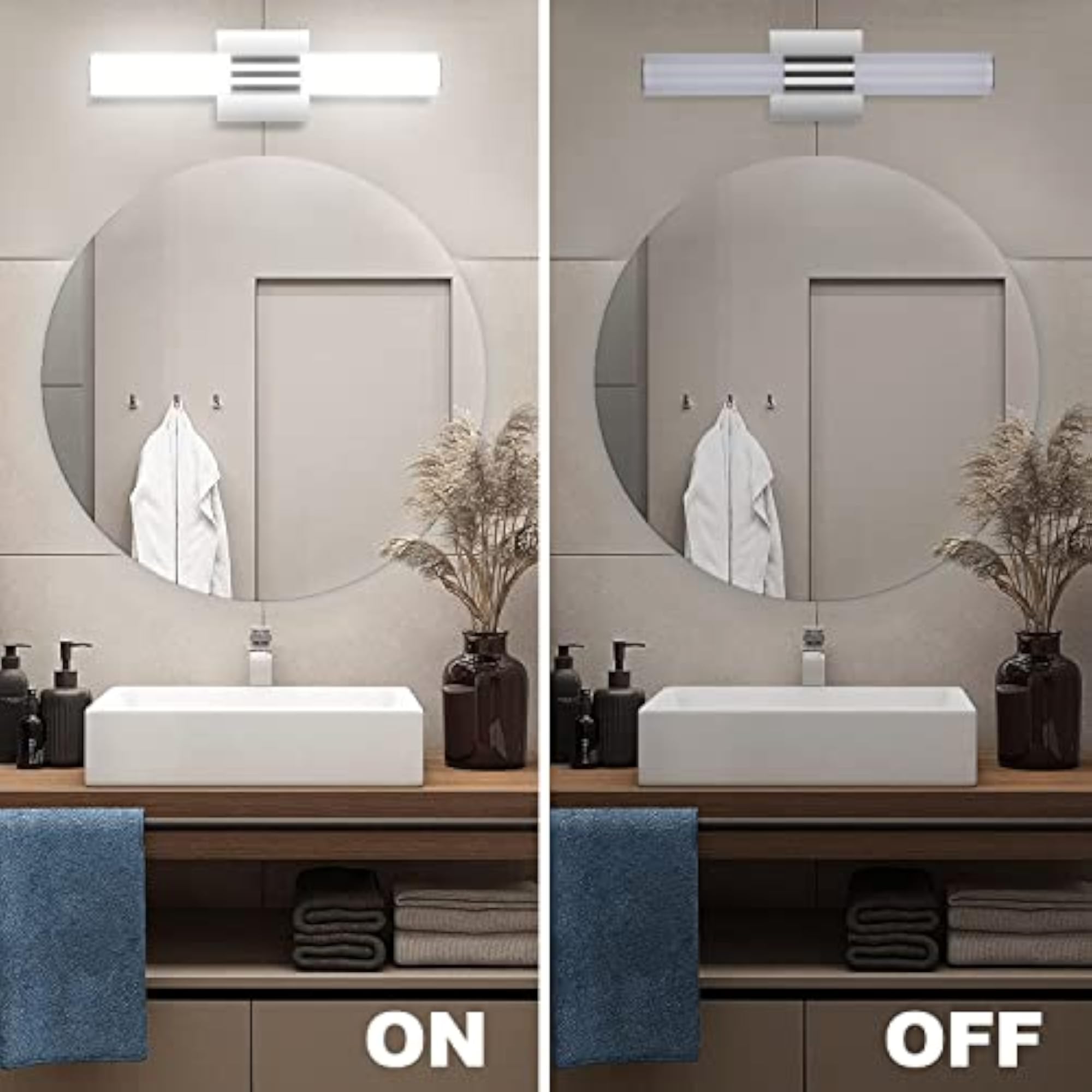 LED Bathroom Vanity Light, 8W 6000K Cool White