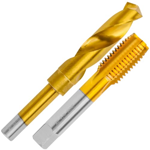 Image of 7 /8 inch-9 UNC Tap and 49 /64 inch Drill Bit kit for Metal,M2 HSS Drill and Tap Set