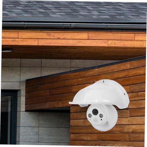 Cubierta protectora de cámara de seguridad exterior impermeable de ABS con visera para pared 3 uds 7