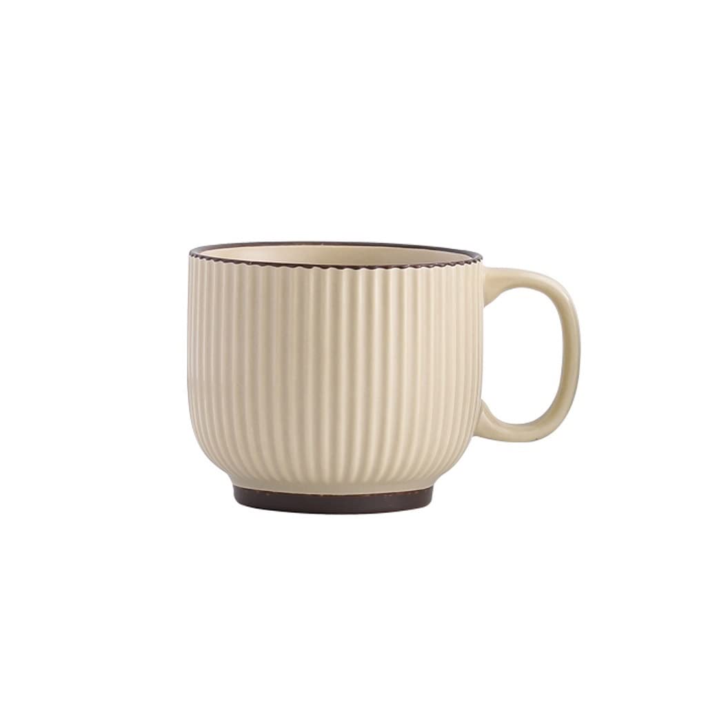 Tazza Tazza in Ceramica a Righe in Rilievo Tazza per Acqua Domestica Tazza da caffè per Ragazze Tazza da tè Semplice per Ufficio (A)