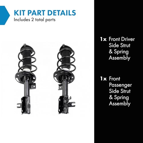 Image of TRQ Front LH & RH Strut & Spring Assy Set Loaded Pre-Assembled | TRQ Front LH & RH Strut & Spring Assy Set Loaded Pre-Assembled