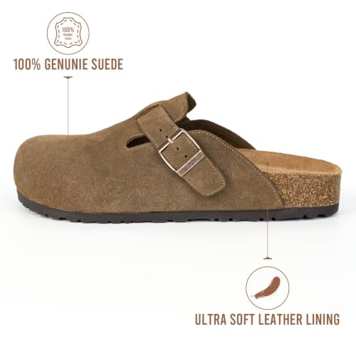 Yavamos Genuine Suede Clogs for Women Mules Shoes - image 5