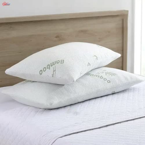 Image of MediTouch Bed Pillow Extrasoft Microfiber Fill with Certified Organic Bamboo Cover for Cool & Sound Sleeping Side Back and Stomach Sleepers Home & Hotel -U V Sterilized (Child 15 inch X 23 inch, 2)