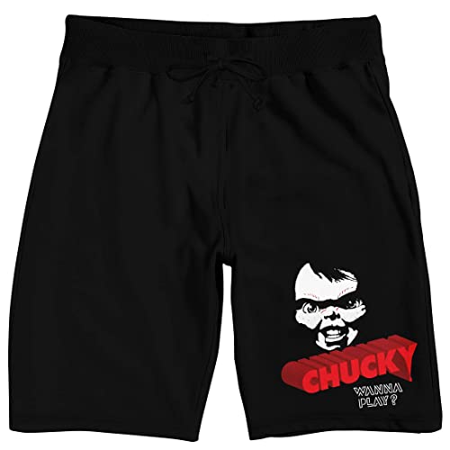 Bioworld Chucky Wanna Play Men's Black Sleep Pajama Shorts