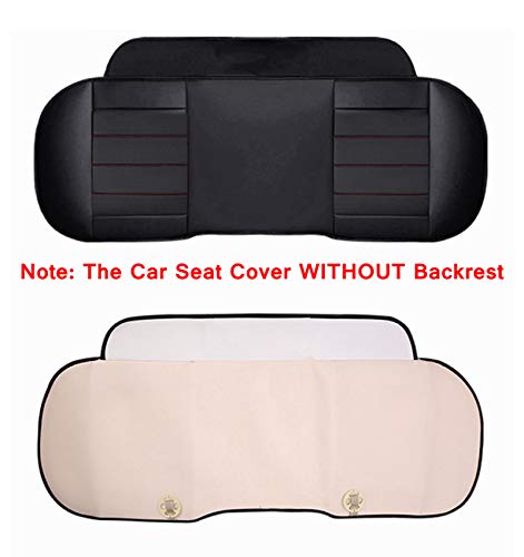 HONCENMAX Car Seat Cover Cushion Pad Mat Protector - Car Interior Accessories - for Sedan SUV Office PU Leather - Without Backrest - Long Rear Seat Cover