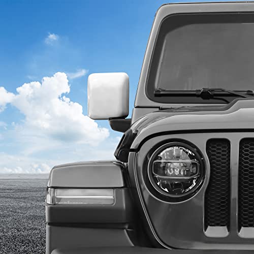 Coque rétroviseur Jeep Wrangler JL finition blanche haut de gamme rigide - 8