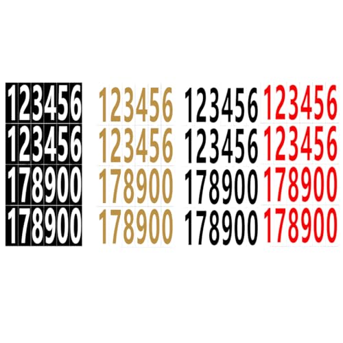 TQPUWT Pegatinas Números Moto, 4 Pieza Vintage Custom Unidades para Moto Pegatinas, Número Racing Moto, para Ordenador Phone Botella de Agua Skate Coche Moto Bicicleta Casco 7.6 * 2.5CM