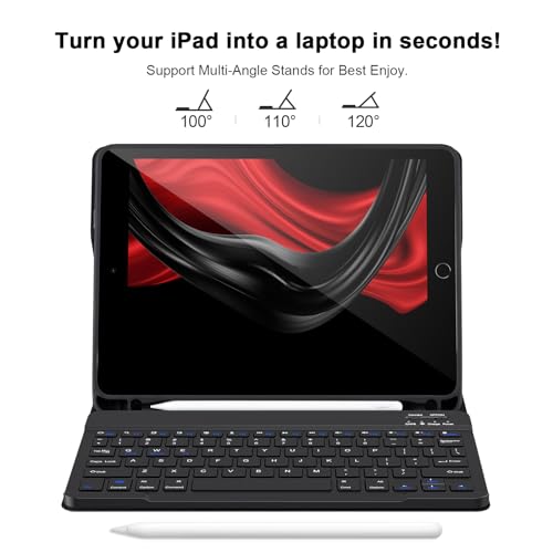 Keyboard case for iPad 9.7 inch,Black