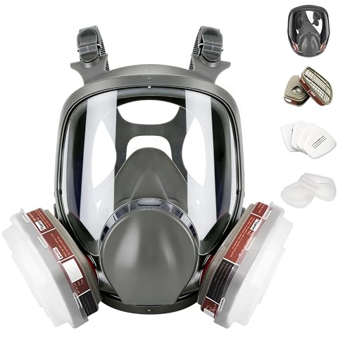 MOARON Reusable Half Facepiece Half Facepiece with Goggle Protection from Dust and Organic Vapors for Painting Sanding Polishing Spraying Decorating