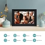 Anna Bella Digital Picture Frame 10.1 Inch IPS HD Touch Screen WiFi Smart Digital Photo Frame with Auto-Rotate, Easy Setup to Share Photos or Videos Remotely via AiMOR APP Black - Image 3