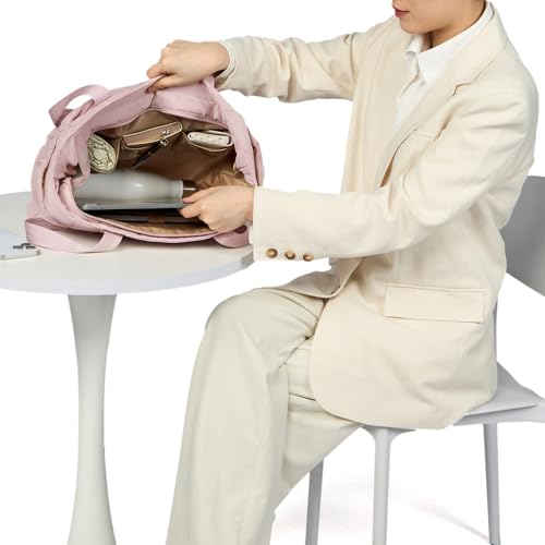 Image of NISHEL Travel Puffy Tote Bag For Women, Ultra-Lightweight Large Tote Purse For Office Day And a Short Weekend Getaway