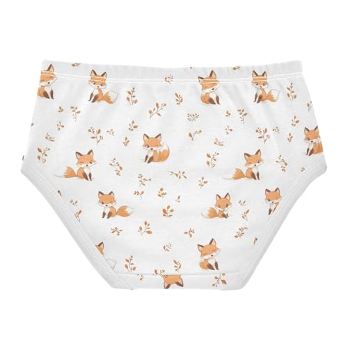 Girls Underwear Soft Cotton Cute Fox Kids Panties in Sizes 2/3t, 4t, 5t, 6 and 82
