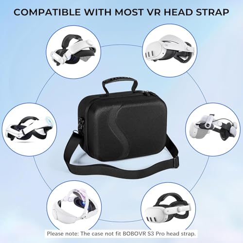 Image of New World Large Carrying Case for Meta Quest 3, Storage Bag Case for Meta Quest 3 Hard Carrying Bag Compatible with Oculus Quest 3 Storing VR Gaming Headset and Accessories