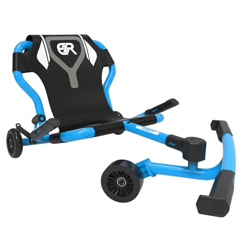 EzyRoller Classic X Go Kart Drift Trike para niños de 4 a 14 años | Triciclo Gokart hasta 70 kg | Vehículos Infantiles para Exteriores 1 Plaza, Capacidad de Carga hasta 70 kg (Azul)