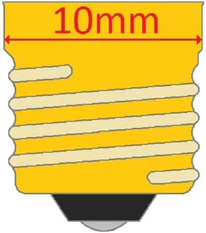 Miniatura 3 de CEC Industries 245 Bombilla miniatura, 2.46 V, 1.23 W, forma G3.5, base de tornillo en miniatura E10 (paquete de 10)