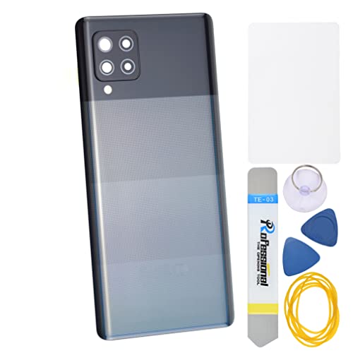 Prism Dot Black Plastic Back Panel Cover Replacement for Samsung Galaxy A42 5G with Rear Camera's Frame Rear Camera's Glass Cover Pre-Install Adhesive and Installation Instruction Tool Kit