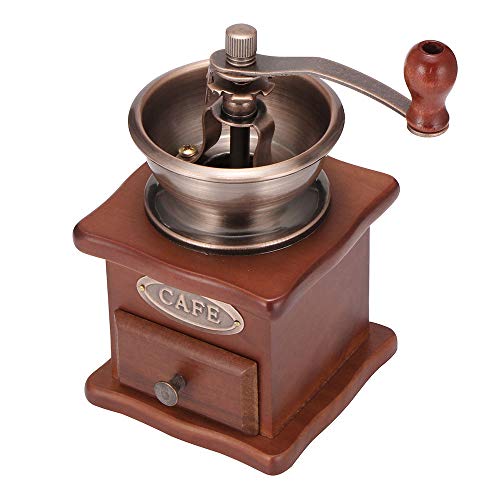 Molinillo de café manual,Molinillo de café de madera de estilo vintage Molino de grano de rodillo clásico de manivela de… - Imagen 3