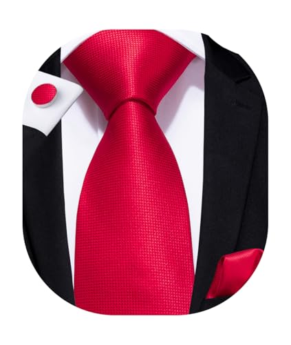 Image of Dubulle Mens Tie Set Solid Paisley Silk Striped Necktie for Men with Cufflinks Tie and Pocket Square