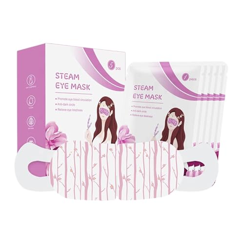 Warm Compress For Eyes – Eye Mask For Dry Eyes And Fatigue Relief | Non-woven Fabric Soft Steam Eye Masks, Self-Heating, Design, Home Or Travel Use, 5-Pack, Scented