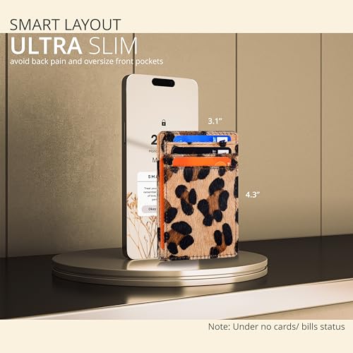 Image of Oak Leathers Slim Card Holder Leather Wallet - RFID Blocking Men Women