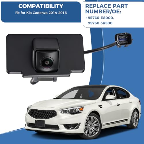 Image of Rearview Backup Camera OE: 95760-E8000 Fit for 2014-2016 Kia Cadenza | Backup Cam Replaces 95760E8000, 95760-3R500, 957603R500