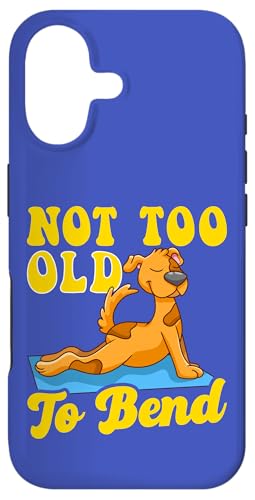 ヨガマットで面白いヨガ犬を曲げるには古すぎないかわいい犬 スマホケース iPhone 17 用