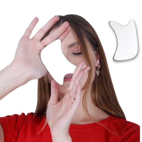 Image of Stainless Steel Gua Sha Scraping Massage Tool /Muscle Scraper /Soft Tissue Mobilization 1 Pcs (R Shape or oil)