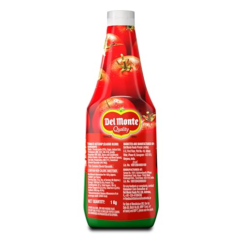 Image of Del Monte Tomato Ketchup - Classic Blend, 1 Kg | No MSG |Made By Chef Loved By All (Pack of 2)