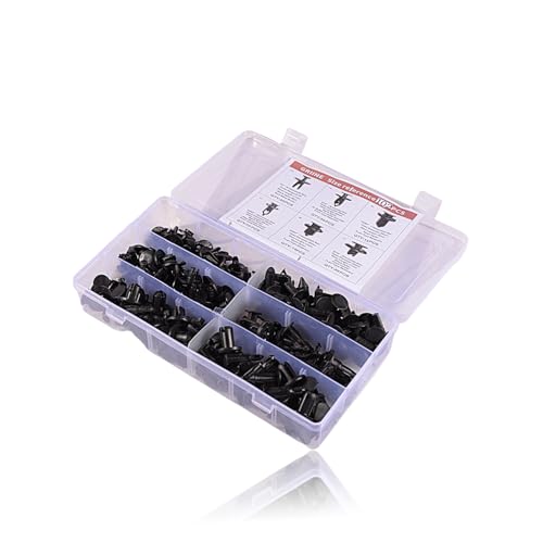 Clips de remache de 6,3 mm, 8 mm, 9 mm y 10 mm Runmade: Kit de expansión automotriz de 102 u.