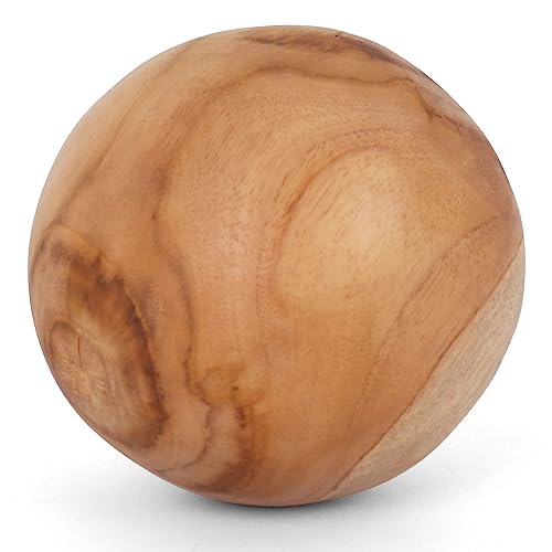 Natural Teak Ball - Teak Root Decorative Orb - Wooden Balls for Centerpiece (4