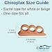 Chiroplax Hammer Toe Cushions Pads Temporary Straightener Corrector Overlapping Relief Separator Crest Splint, 4 Pack (Size Medium, White)