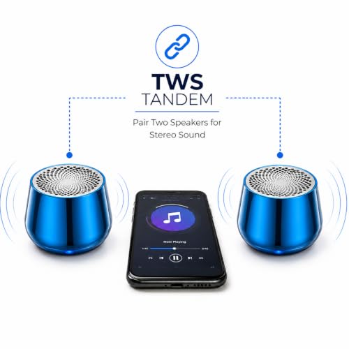 Image of PEFUPEW Portable Mini Bluetooth Speaker, Small Wireless Speaker Bluetooth 5.3 with Stereo Sound, Deep Bass, TWS Pairing, IP7 Waterproof, 8 Hours of Playtime, for Home /Outdoor /Party /Travel /Gift Ideas