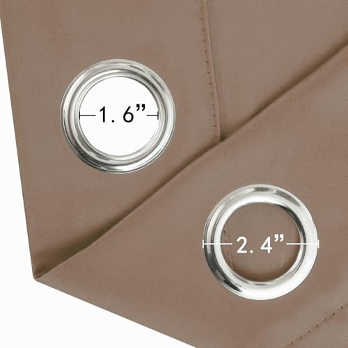 Image of LEMOMO Cappuccino Blackout Curtains 42 x 54 Inch Length Set of 2 Panels Grommet Bedroom Curtains for Living Room