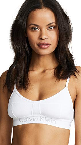 Calvin klein women's body unlined bralette, white, s