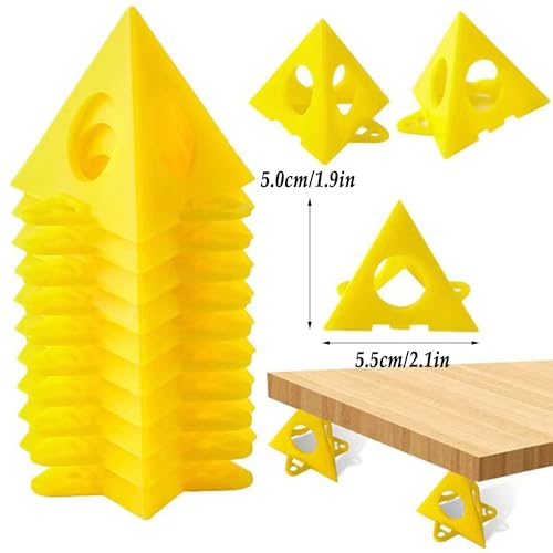 LONGHAO Pack of 20 Painters Pyramid Stands Mini Cone Painting Stand Pyramid Stands Colour Stand for Canvases Painters Perforated Triangular Foot Stand Pyramid Stand for Painters, for Cupboard Door - Image 2