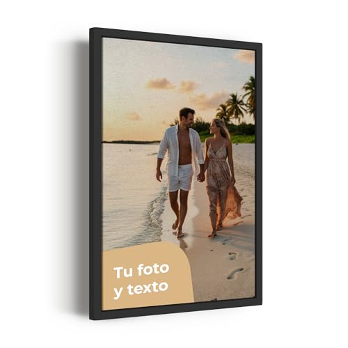 Cimpress Cuadro en Lienzo Personalizado con Foto, Texto o Logotipo, 50 × 70cm, Vertical, Decoración de Pared para Hogar u Oficina, Regalo Fotográfico Personalizado para Familia y Amigos