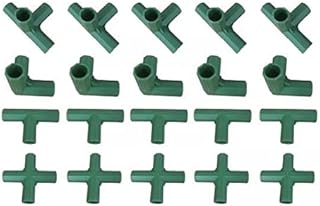 LOVIVER 2x 20Pcs Plastic Greenhouse Building Fittings Connectors for Greenhouse Bracket Connectors