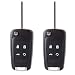 ECCPP Keyless Entry Remote Folding Key Fob Shell Case X2 Replacement Compatible with GMC Terrain, Buick Allure Lacrosse Regal Verano Encore, Chevy Camaro Cruze Malibu Equinox Sonic Impala OHT01060512