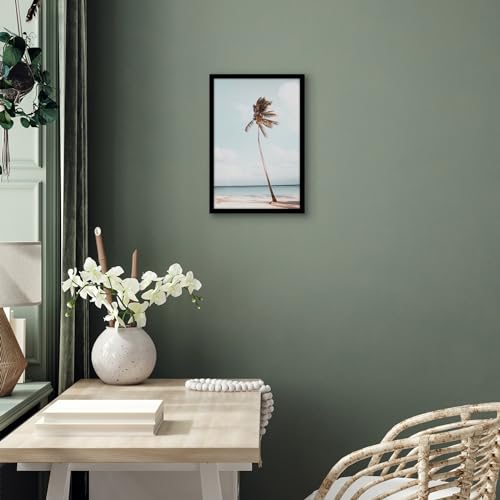 Americanflat 10x15 Picture Frame with Polished Plexiglass - Streamline Collection - Thin Border Picture Frame for Wall Display - Hanging Hardware Included - Black