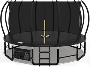 Devoko Trampolin Outdoor Ø228/305/366/427 cm, GS-Zertifikat, Mit verstärkten Beintraversen, Stabil, Robust und Belastbar, Einteilige Konstruktion für Kinder und Erwachsene