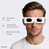 ORRO Sonnenfinsternis-Brillen 45 mm, 2er-/6er-/12er-Pack, Weiß, Passt über Korrekturbrillen, Zertifizierter Augenschutz, EN ISO 12312-2:2015 geprüft, CE-gekennzeichnet – Randpassform – Ansicht 8