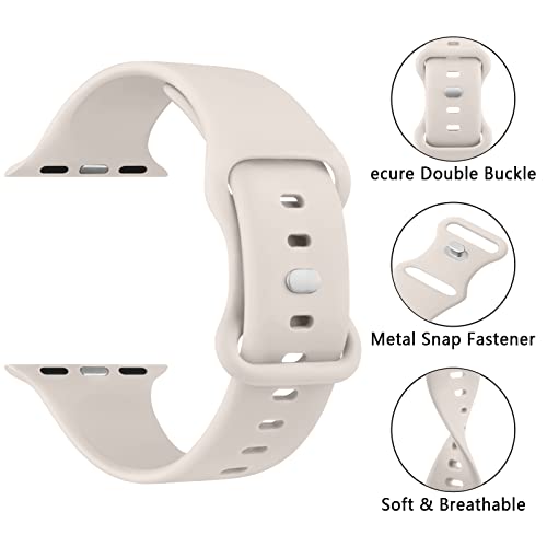 Image of Tobfit 3-Pack Strap Compatible with Apple Watch Series 10 /9 /8 /7 /6 /5 /4 /3 /2 /1 /SE 1 2 - 38mm /40mm /41mm /42mm /44mm /45mm /49mm Replacement Band for Men & Women (Smartwatch Not Included)