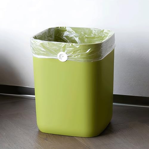Caneca de basura cuadrada verde 13L para uso en hogar miniatura 3