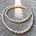 Long Pearl Necklaces for Women; Baroque Pearl Necklace; Freshwater Pearls Necklace; 46 Inches Real Pearl Necklace; Pearl Strand Necklace