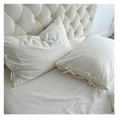 Housse de couette blanche double super doux avec drap grand lit - 5