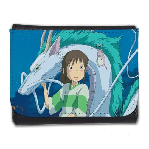 MERCHANDMANIA Billetera Billetero Dragon pelicula el Viaje de Chihiro Fantasia Anime Hombre Caballero Negro Monedero