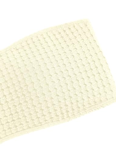 ZAFUL Women's Textured Bandeau Bikini Strapless Solid Color 2 Pieces Bathing Back Lace-up Suit Swimsuit (7-Beige,L)3