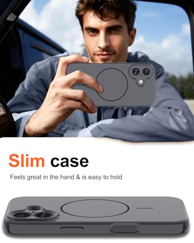 Image of Magnetic for iPhone 16 Plus Case,Shockproof Matte Cover,Grey
