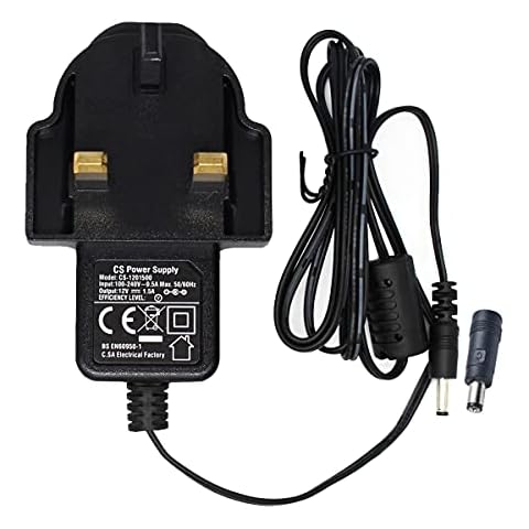 AC to DC 12V 1.5A Power Adapter Supply, Plug UK 3.5mm x 1.35mm with 5.5mm x 2.1mm Tip, for CCTV Cameras Cover