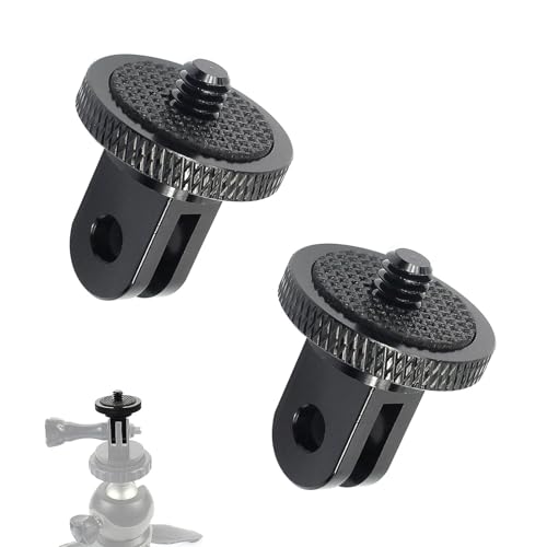 2 Stück Stativ Adapter, Stativgewinde, Stativ Zubehör, Aluminium 1/4 Zoll Adapter Kamera Halterung, Stativ 1/4 Zoll Gewinde, 1/4 Zoll Schrauben, Für Action-Kameras